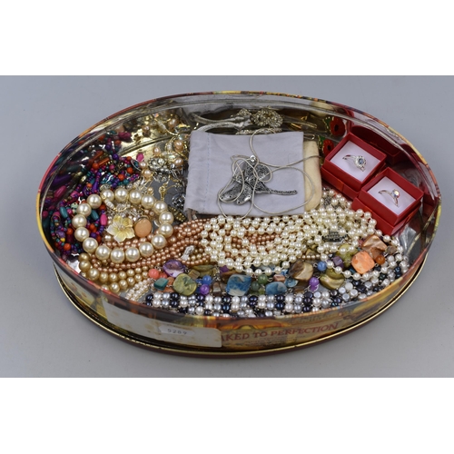 112 - A Selection of Designer Jewellery (Includes Silver), In Vintage Tin