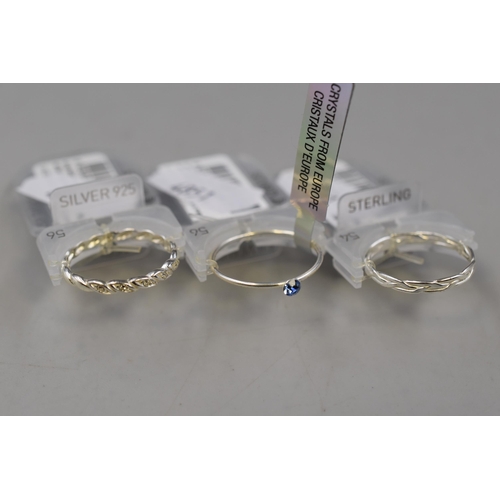 117 - Selection of Three Silver 925 Rings