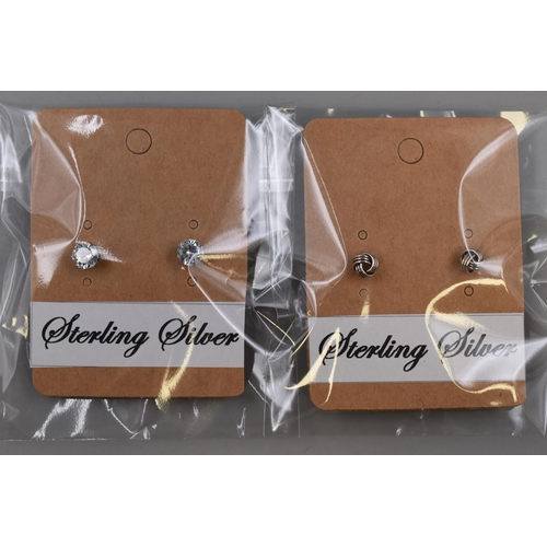 120 - Four Pairs of Sterling Silver Earrings