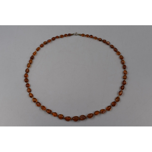 138 - Graduated Beaded Amber Necklace (22