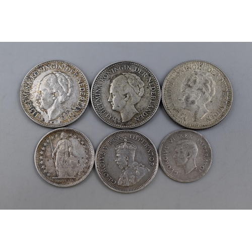 155 - Six Silver Foreign Coins