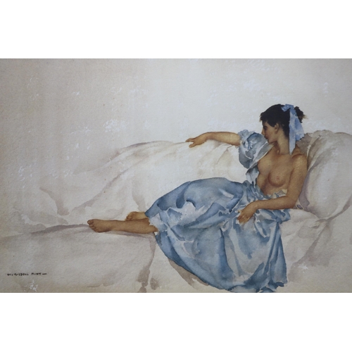 720 - A Framed and Glazed Limited Edition (549/750) Sir William Russell Flint Print 'The Blue Ribbon'. App... 