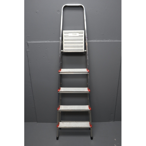 722 - Metal Folding Ladders Approx 66