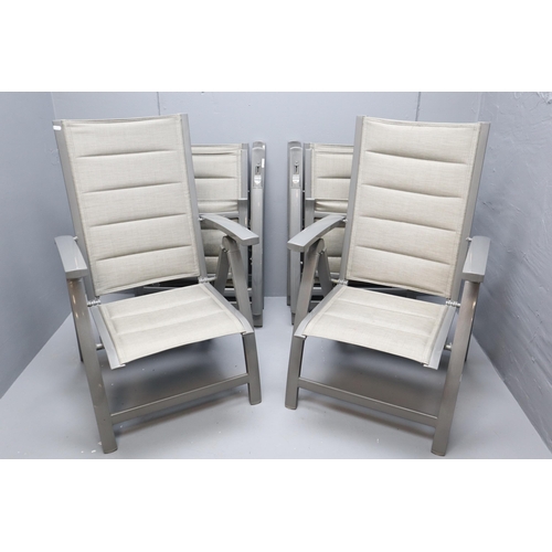 729 - Selection of 6 Folding Outdoor Lounge Chairs Approx 40