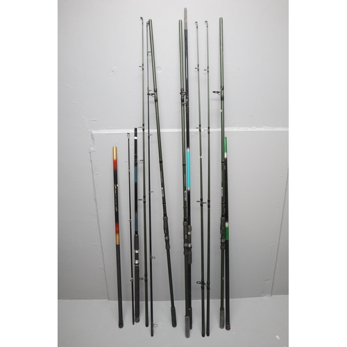 733 - Mixed Selection of Fishing Rods Including Kingfisher Carp, EVP and More