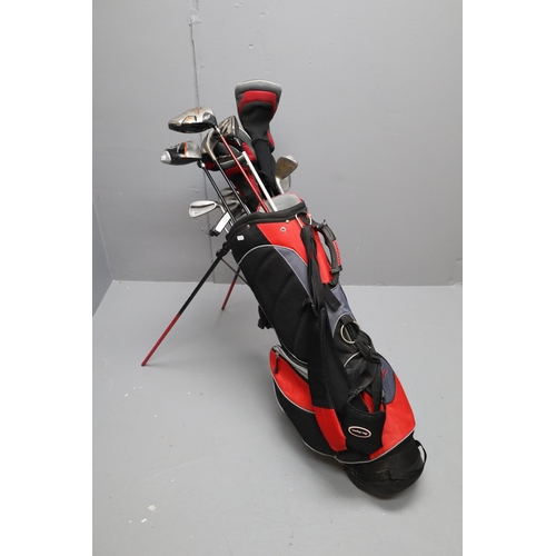 736 - Mixed Selection of Golf Clubs with Ben Sawyers Bag