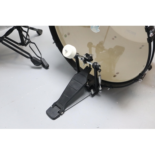 742 - GEAR4MUSIC Drum Set Including Pair of Drumsticks, Snare Drum, High Tom, Mid Tom, Floor Tom, Bass Dru... 