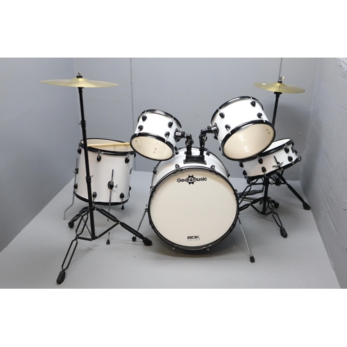 742 - GEAR4MUSIC Drum Set Including Pair of Drumsticks, Snare Drum, High Tom, Mid Tom, Floor Tom, Bass Dru... 