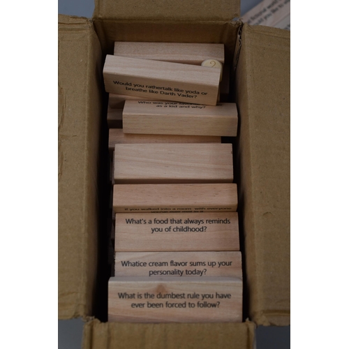 780 - Five New Truth or Dare Style Jenga Sets