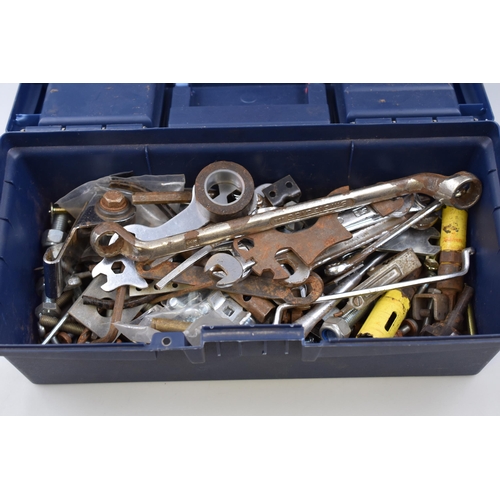 761 - A Toolbox With A Selection of Assorted Tools, And Draper Rechargeable Soldering Iron (Untested)