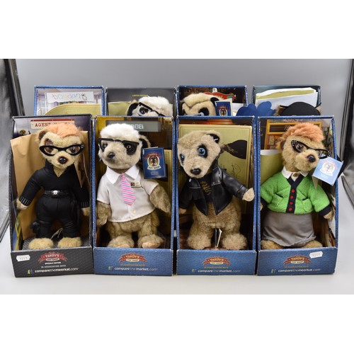 797 - A Selection of Eight Compare The Meerkat Toys To Include Limited and Special Editions