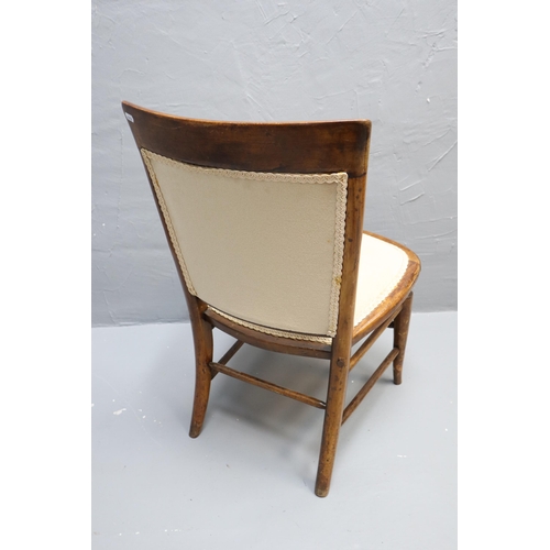 705 - Elegant Vintage 1930's Walnut Framed Occasional Chair in Re-Upholstered Condition and Highly Polishe... 