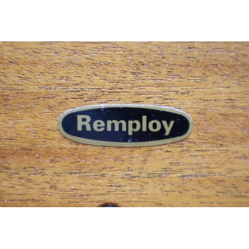 718 - Vintage Remploy Teak Record Storage Cabinet approx 28