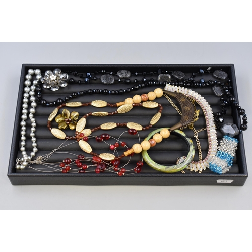 137 - Mixed Tray of Costume Jewellery to include, Necklaces, Bracelets and Ring