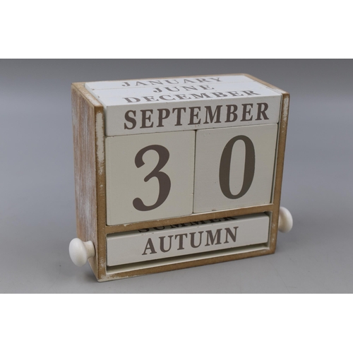 233 - Hand Made Desktop Wooden Perpetual Calendar