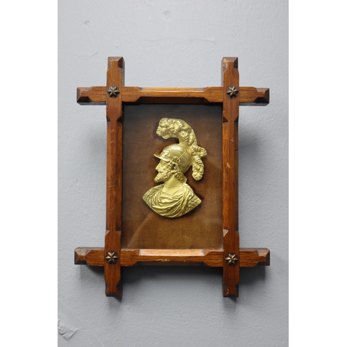 401 - Gilded Ormolo Portrait Style Wooden Cased Wall Plaque (11