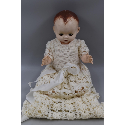 406 - Mid Century Pedigree Doll in Knitted Ware Dress and Cardigan