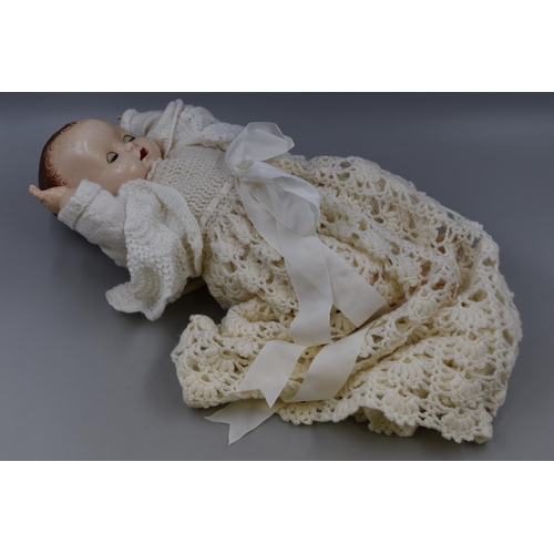 406 - Mid Century Pedigree Doll in Knitted Ware Dress and Cardigan