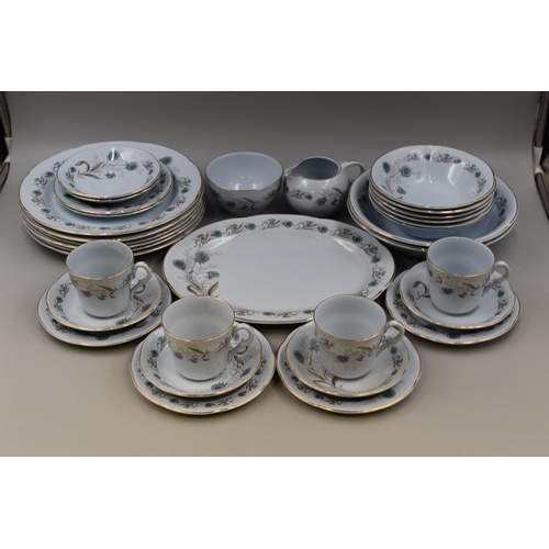 437 - A Thirty-Three Piece Barratts 'Delphatic Blue' Tea/Dinner Set. AF