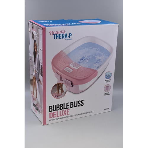 587 - Brand New Unused Boxed Homedics Delux Bubble Bliss Foot Spa Massager