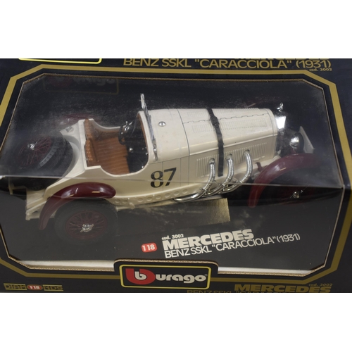 207 - Bburago Boxed Die-Cast Model Mercedes-Benz SSKL 'CARACCIOLA' ( 1931 ) 1/18 SCALE, COD.3002