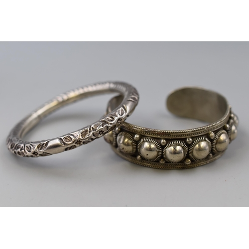 15 - A 925. Silver Bangle, With 'Siam Silver' Bangle