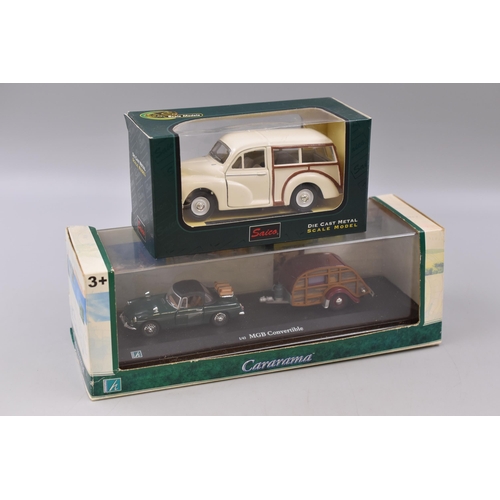 217 - Two Boxed Collectable Die-Cast Vehicles to include Saico Morris Traveller and a Cararama MGB Convert... 