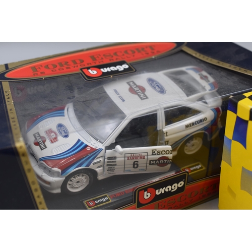 218 - Bburago Ford Escort RS Cosworth Rally 1994, Scale 1:24 And Maisto McLaren F1 Roadcar, Supercar Colle... 