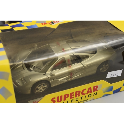 218 - Bburago Ford Escort RS Cosworth Rally 1994, Scale 1:24 And Maisto McLaren F1 Roadcar, Supercar Colle... 