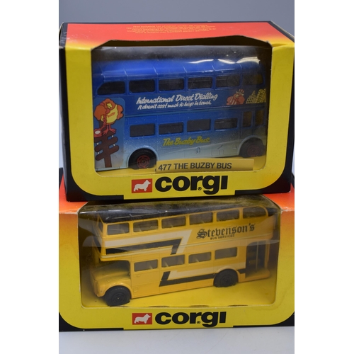 219 - Three Boxed Collectable Die-Cast Corgi Buses