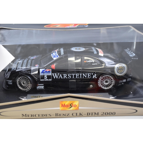 226 - Boxed Maisto Warsteiner Mercedes-Benz CLK-DTM 2000 Product No 38888, Scale 1:18