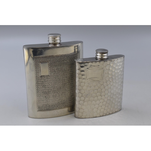 232 - Two Pewter Hip Flasks To Include Hammered and Arco