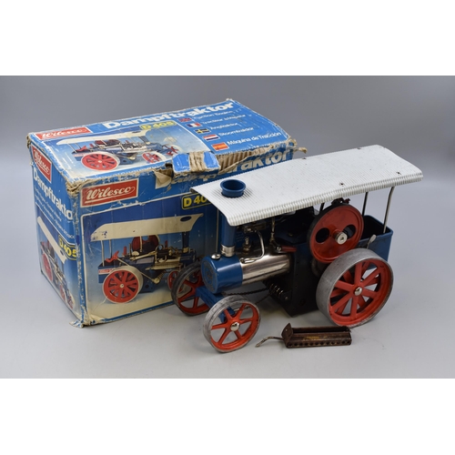 238 - Vintage German Wilesco D405 Steam Traction Engine in Original Box with Flame Tray