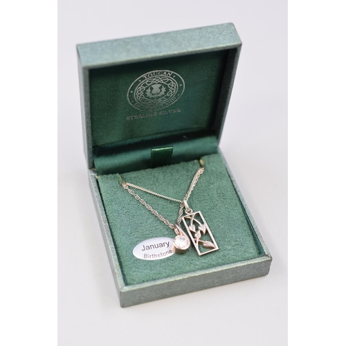 52 - Two 925. Silver Pendant Necklaces, To Include Mackintosh Style and Other