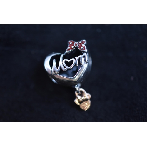 64 - Pandora Disney Minnie Mouse Mum Love Charm with Pouch and Bag