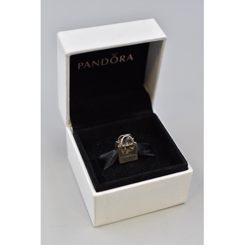 65 - Pandora 925. Silver Handbag Charm, In Presentation Box