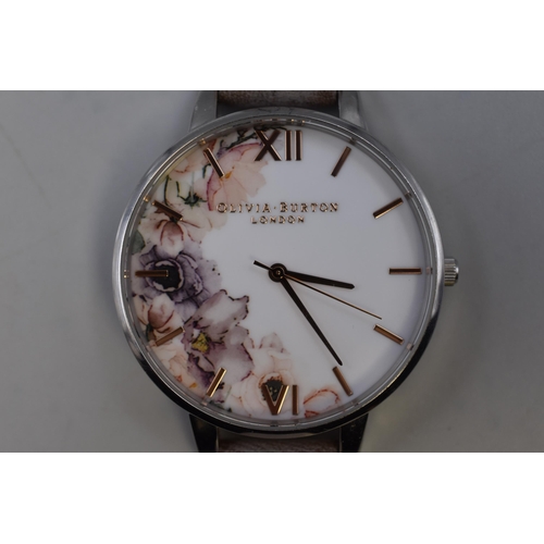 76 - Ladies Designer Olivia Burton Floral Watch, Working