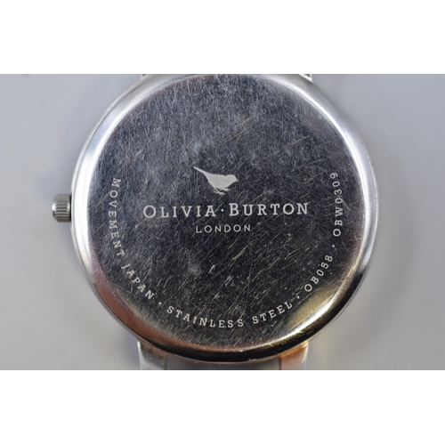 76 - Ladies Designer Olivia Burton Floral Watch, Working