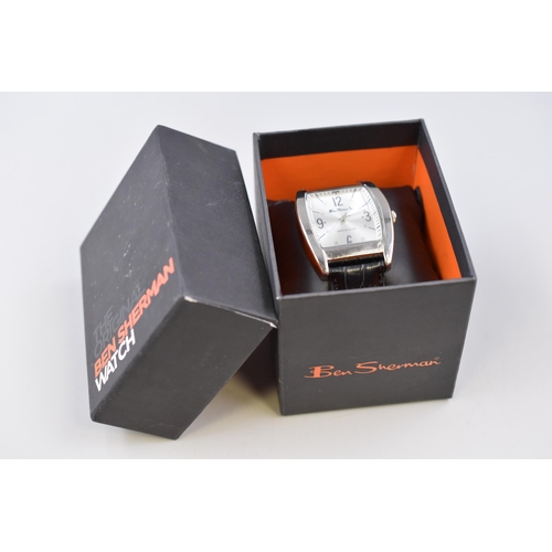 81 - Gent's Ben Sherman Quartz Water Resistant Watch, In Presentation Box. Working