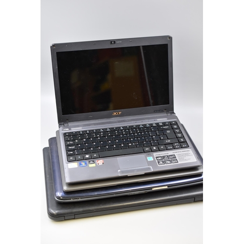 543 - Selection of 4 Laptops including Acer (N15V2, Acer Aspire, (AS3810TG-944G50n) Acer Aspire (MS2253) a... 