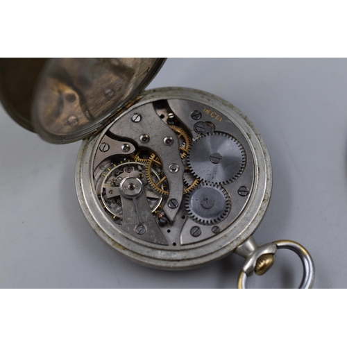 105 - Two Mechanical Pocket Watches To Include Bentima (Working), And Recta Grand Prix (Spares or Repairs)