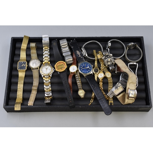 122 - Selection of Watches For Spares or Repairs (Quartz and Mechanical) To Include Elco, Rotary, Ingersol... 