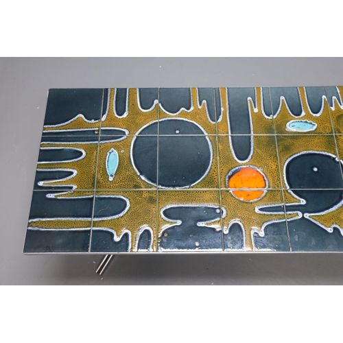 571 - 1960's Juliette Belarti For Adri Ceramic Coffee Table Approx 48