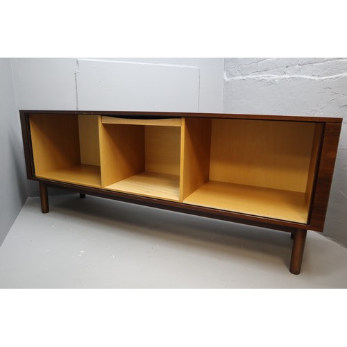 587 - Mid Century Tambour Sliding Niels Koefoed Danish Rosewood Sideboard (79