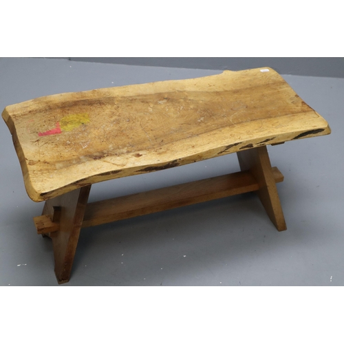 592 - Hand Made Natural Tree Slice Topped Side Table approx 30