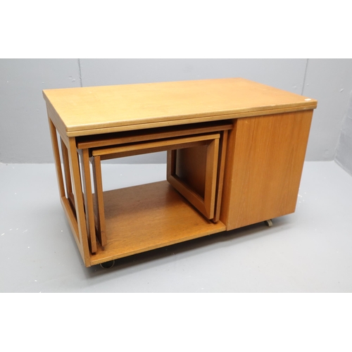 576 - Mid Century by McIntosh Tristor Teak Metamorphic Teak Nest of Tables Unit approx 34