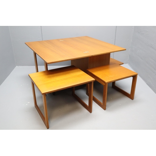 576 - Mid Century by McIntosh Tristor Teak Metamorphic Teak Nest of Tables Unit approx 34