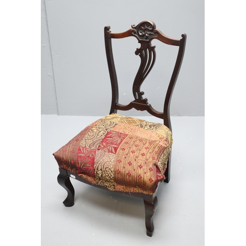 596 - Edwardian Nursing Chair with Sprung Low Seating