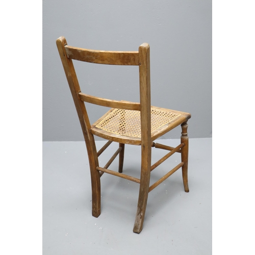 600 - Antique Cane Seated Chair (31