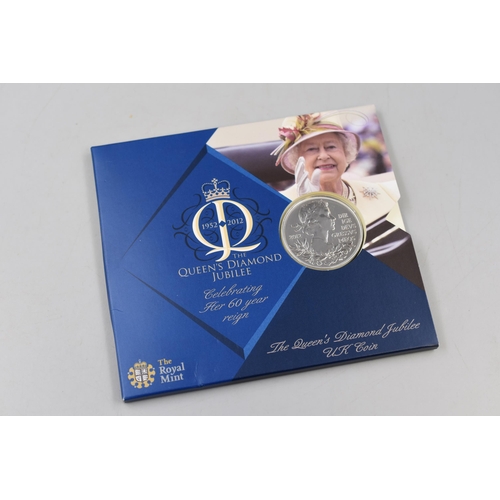 150 - Royal Mint Elizabeth II 2012 Diamond Jubilee £5 Crown Complete with Case